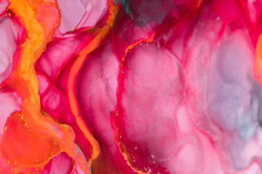 Mermer. Mermer dokusu. Boya sıçraması. Renkli sıvı. Soyut renkli arkaplan. Raster illüstrasyonu. Renkli soyut resim arkaplanı. Yüksek desenli yağlı boya. Yüksek kaliteli detaylar.