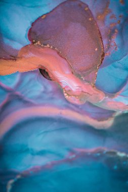 Mermer. Mermer dokusu. Boya sıçraması. Renkli sıvı. Soyut renkli arkaplan. Raster illüstrasyonu. Renkli soyut resim arkaplanı. Yüksek desenli yağlı boya. Yüksek kaliteli detaylar.