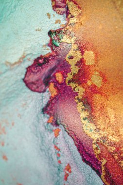 Mermer. Mermer dokusu. Boya sıçraması. Renkli sıvı. Soyut renkli arkaplan. Raster illüstrasyonu. Renkli soyut resim arkaplanı. Yüksek desenli yağlı boya. Yüksek kaliteli detaylar.