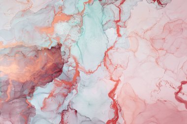 Mermer. Mermer dokusu. Boya sıçraması. Renkli sıvı. Soyut renkli arkaplan. Raster illüstrasyonu. Renkli soyut resim arkaplanı. Yüksek desenli yağlı boya. Yüksek kaliteli detaylar.