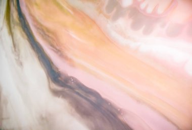 Renkli soyut epoksi reçine resminin makro fotoğrafı. Tasarım kapağı, yıllık rapor, davetiye, broşür, sunum, ambalaj, poster, kartvizit, düğün davetiyesi.