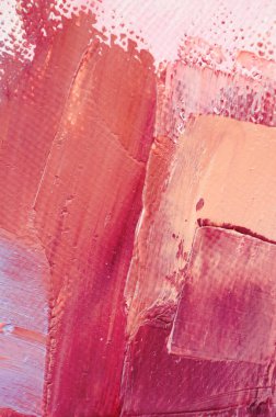 Parça. Çok renkli desenli boya. Soyut sanat geçmişi. Tuval üzerine yağ. Sert fırça darbeleri. Yağlı boya ve palet bıçağıyla yapılmış bir resmin yakın çekimi. Yüksek desenli, yüksek kaliteli detaylar.