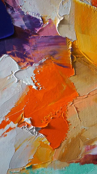 Fragmento Pintura Textura Multicolor Fondo Abstracto Del Arte Óleo Sobre — Foto de Stock