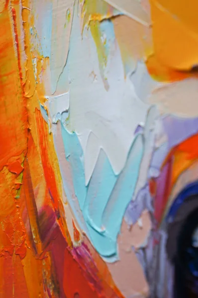 Fragmento Pintura Textura Multicolor Fondo Abstracto Del Arte Óleo Sobre — Foto de Stock
