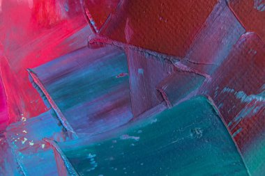 Tuval üzerindeki yağlı boya palet bıçağıyla yazılır. Yağlı boya ve palet bıçağıyla yapılmış bir resmin resmi.. 