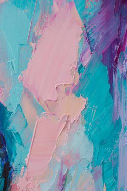 Tuval üzerindeki yağlı boya palet bıçağıyla yazılır. Yağlı boya ve palet bıçağıyla yapılmış bir resmin resmi.. 