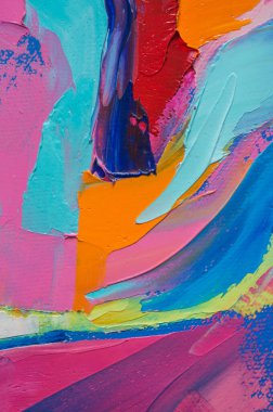 Tuval üzerindeki yağlı boya palet bıçağıyla yazılır. Yağlı boya ve palet bıçağıyla yapılmış bir resmin resmi.. 