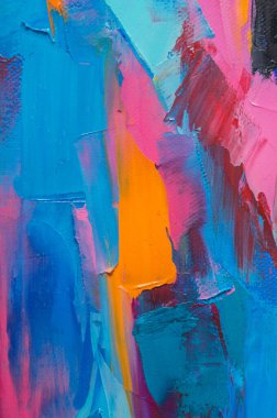 Tuval üzerindeki yağlı boya palet bıçağıyla yazılır. Yağlı boya ve palet bıçağıyla yapılmış bir resmin resmi.. 