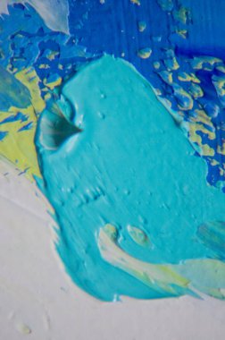 Tuval üzerindeki yağlı boya palet bıçağıyla yazılır. Yağlı boya ve palet bıçağıyla yapılmış bir resmin resmi.. 