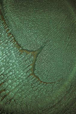 Dramatik siyah, tek renkli soyutlama, ejderha pullarını anımsatma ya da kekli lav, parıltı. Modern bir sanat eserinin parçası. Nefes nefese kalmanın en küçük detayının makro fotoğrafçılığı. Çağdaş sanat. Sanatsal arkaplan resmi.