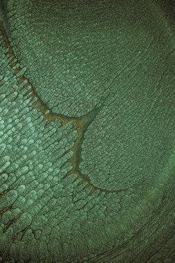 Dramatik siyah, tek renkli soyutlama, ejderha pullarını anımsatma ya da kekli lav, parıltı. Modern bir sanat eserinin parçası. Nefes nefese kalmanın en küçük detayının makro fotoğrafçılığı. Çağdaş sanat. Sanatsal arkaplan resmi.