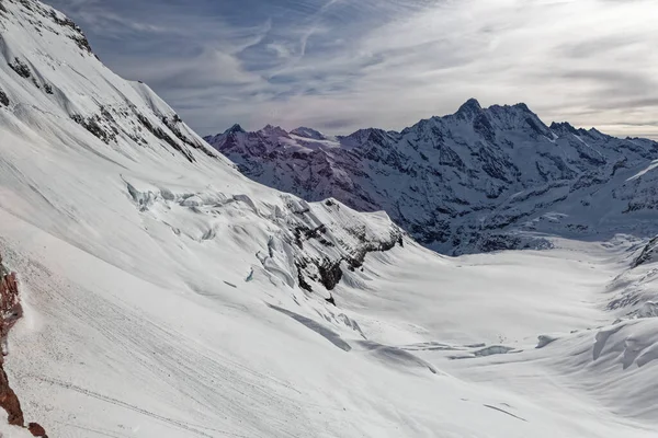Vista Panorâmica Topo Europa Jungfraujoch Suíça — Fotografia de Stock