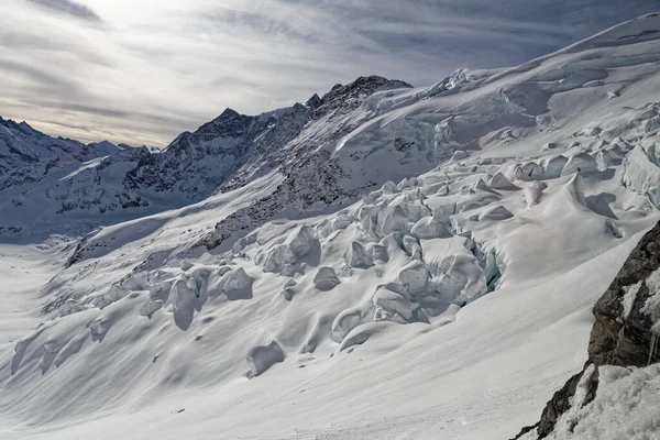 Γραφική Θέα Από Την Κορυφή Της Ευρώπης Jungfraujoch Ελβετία — Φωτογραφία Αρχείου