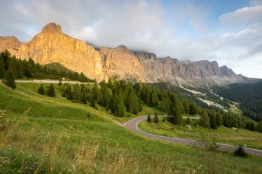 Dolomites gün batımında, İtalya