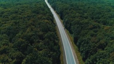 Kargo bütün konseptleri dağıtır. Yolları ve her iki tarafında güzel sık ormanları olan güzel bir arazi..