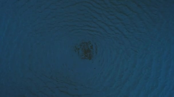 4K drone video with birds-eye view of active water whirlpools. — Stok video