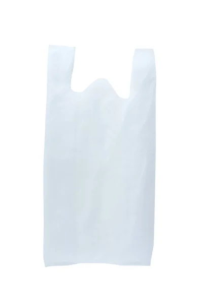 Τσάντα Οικολογική Λευκή Υφασμάτινες Λαβές Λευκό Απομονωθέν Στέλεχος — Φωτογραφία Αρχείου