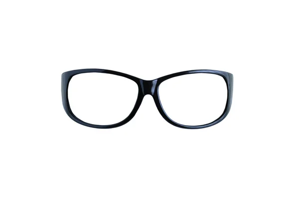 Black Frame Glasses White Background White Isolate — Stock Photo, Image