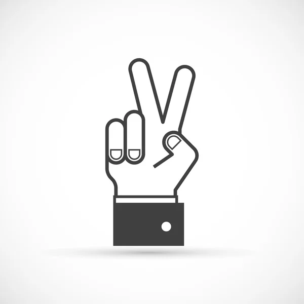 Hand giving a peace icon — Stock Vector