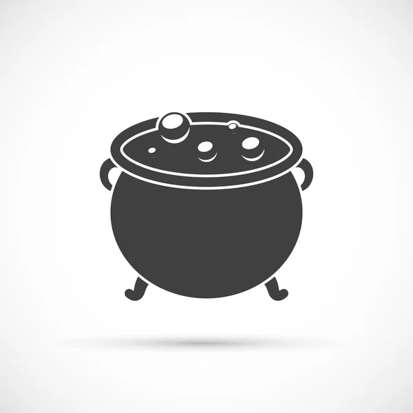 Witch cauldron icon — Stock Vector