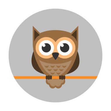 Baykuş simgesi düz