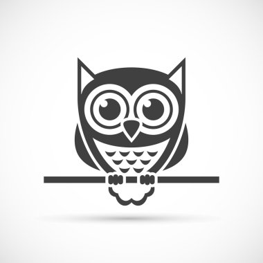 Baykuş vektör simgesi