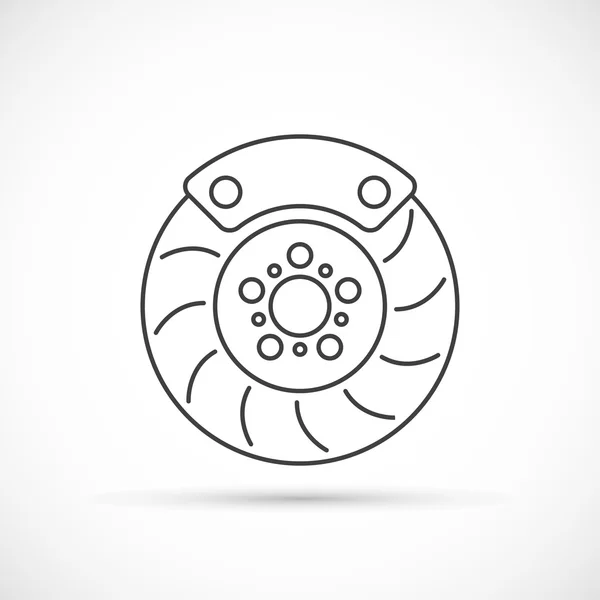 Brake disc outline icon — ストックベクタ