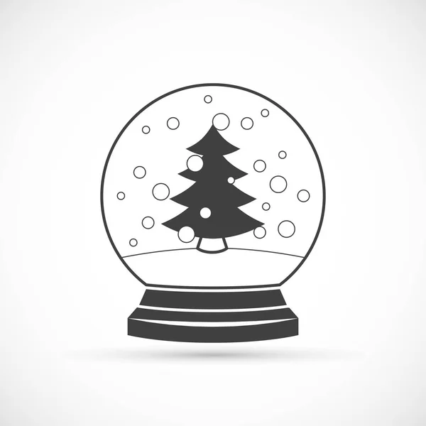 Ícone de vetor de bola de neve —  Vetores de Stock