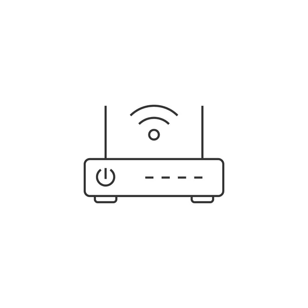 Vezeték nélküli Router vékony vonal ikon — Stock Vector