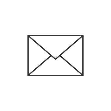 Zarf ince çizgi simgesi