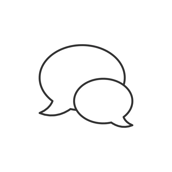 Bulles de parole icône de ligne mince — Image vectorielle