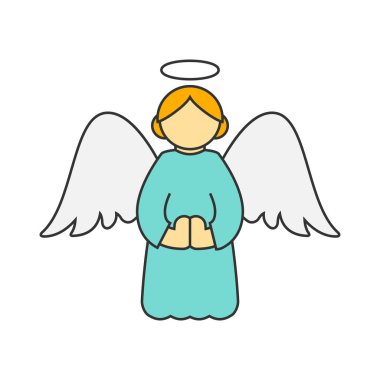 Noel melek düz satırı simgesi