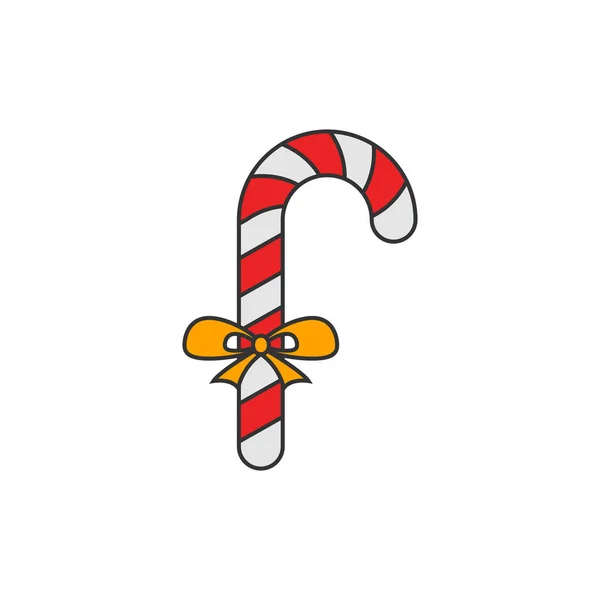 Natal doce ícone linha plana —  Vetores de Stock
