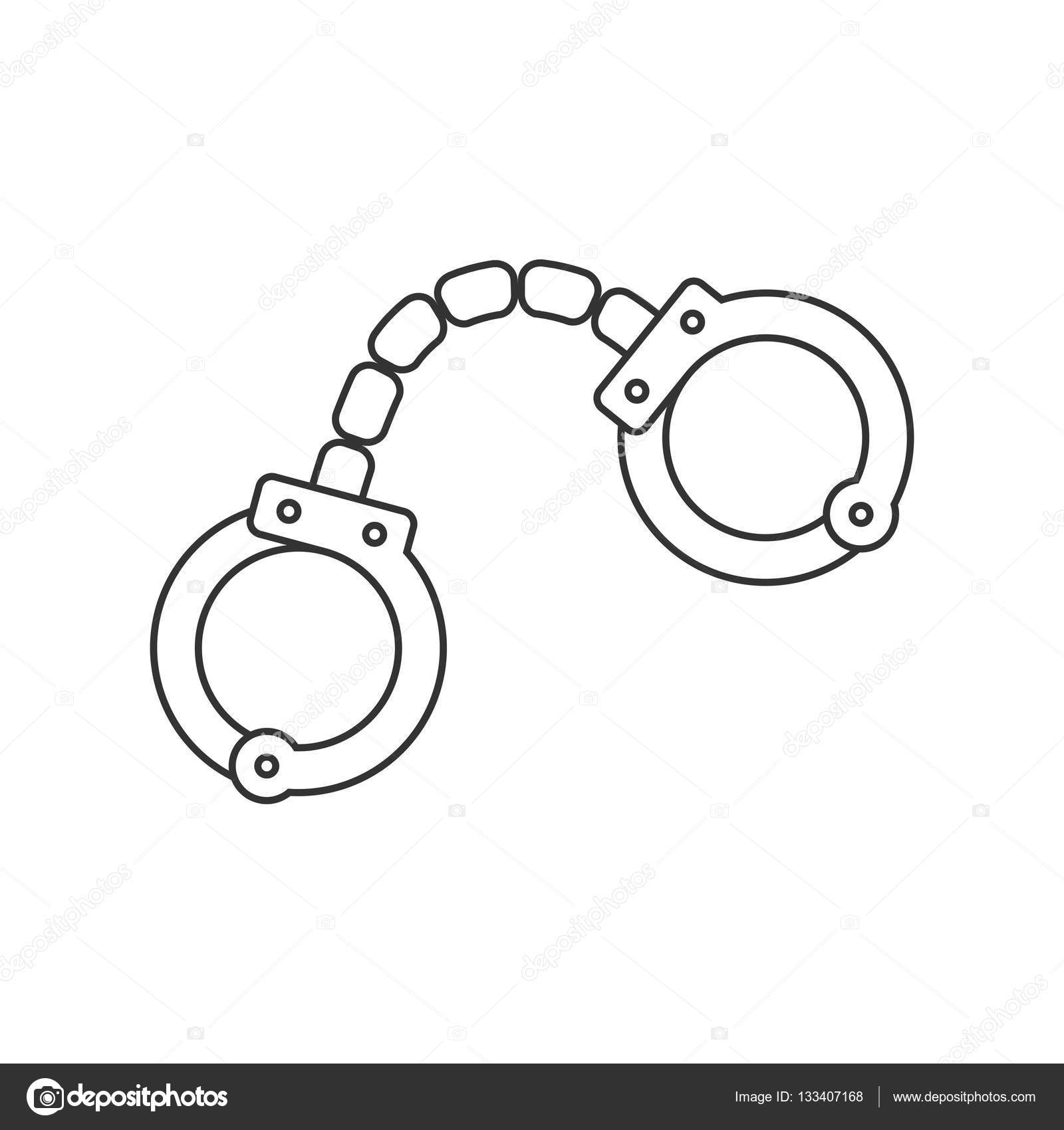 Handcuffs line drawing — photo 2