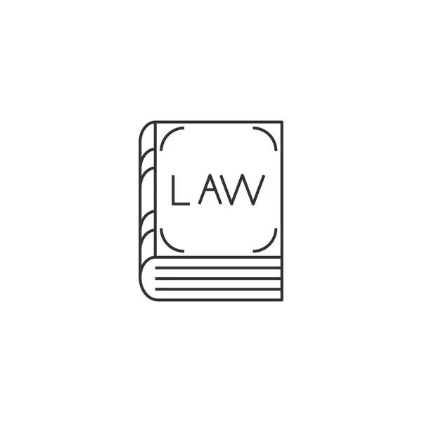 Law book line icon — Stock Vector