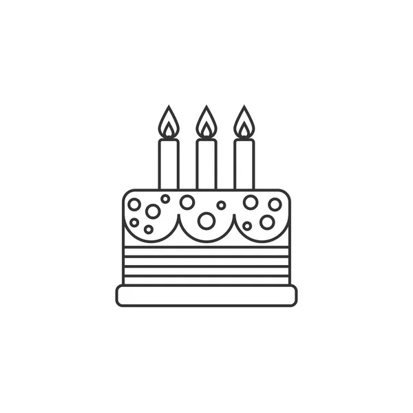 Cake thin line icon — Stock Vector