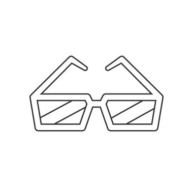 Sinema gözlük satırı simgesi