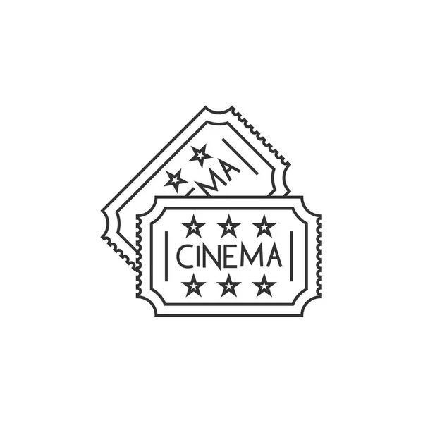 Cinema ticket line icon — Stock Vector