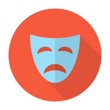 Trajedi maskesi düz simgesi