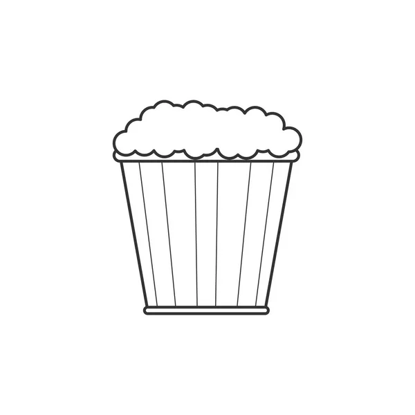 Pop corn lijn pictogram — Stockvector