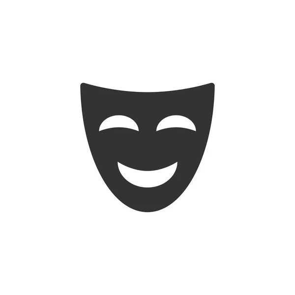Ícone de máscara de comédia — Vetor de Stock