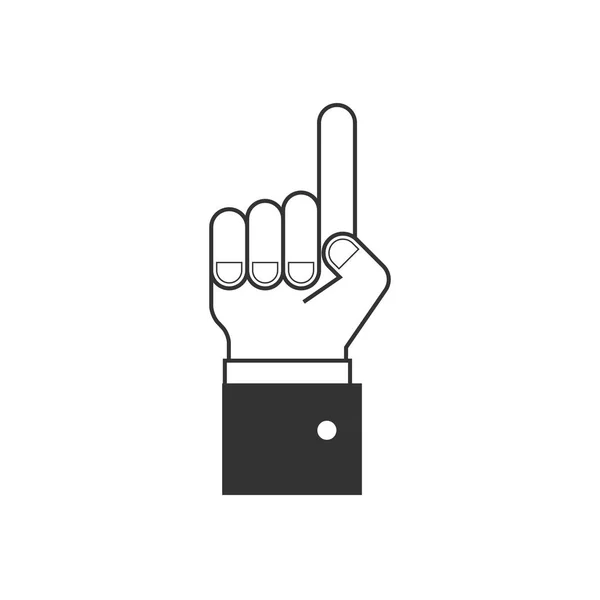 Hand omhoog pictogram — Stockvector