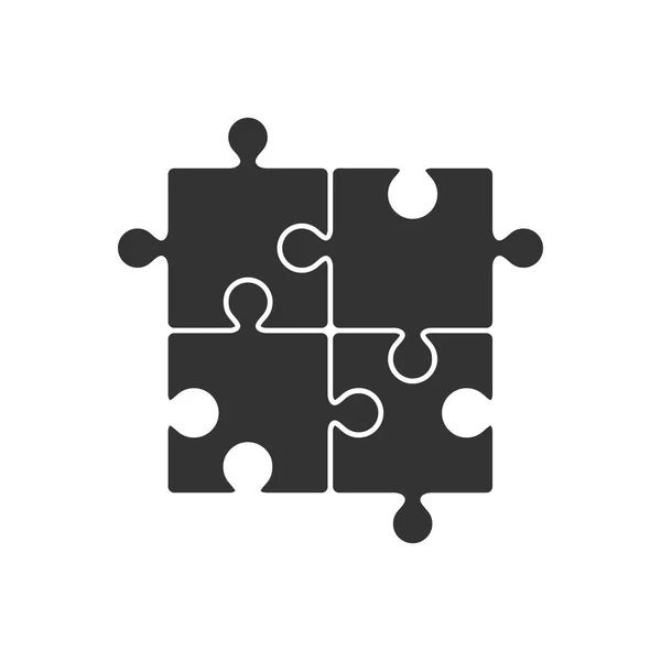 Vierteiliges Puzzle-Symbol — Stockvektor