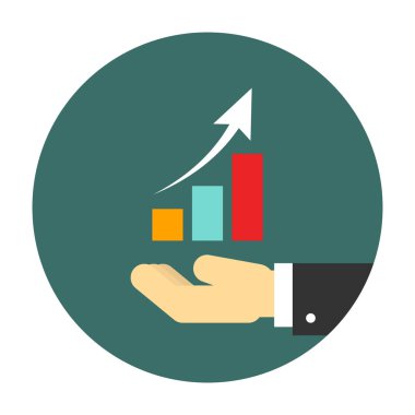 bir grafik diyagramı tutan el