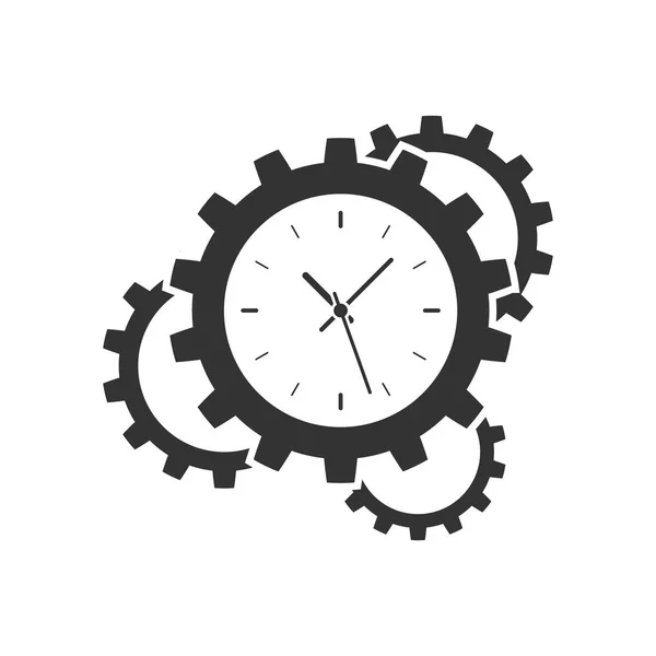 Clock gear icon — Stock Vector
