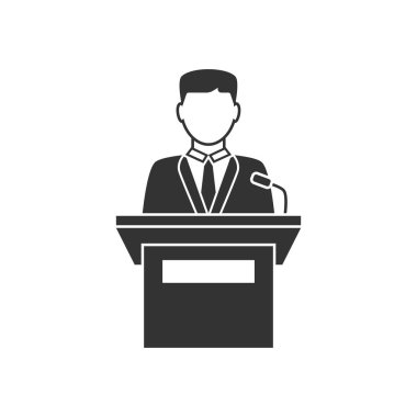 Tribün simgesinden konuşan hatip