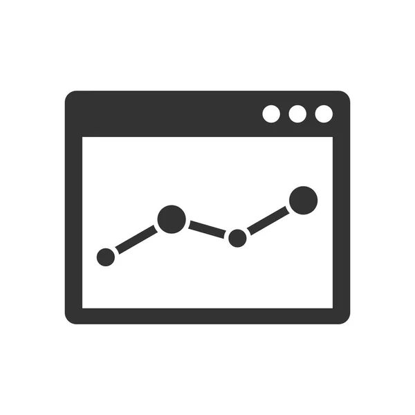 Grafik simgesini tarayıcı penceresiyle — Stok Vektör