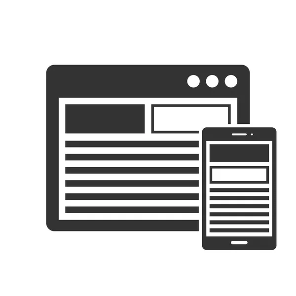 Responsive Design-Ikone — Stockvektor