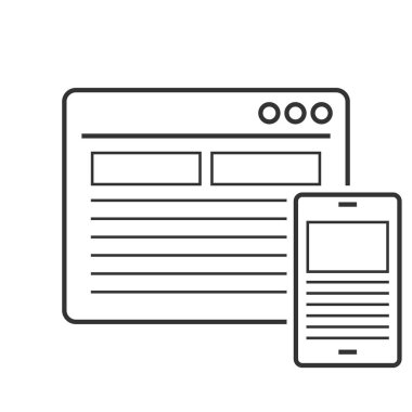 Yanıt tasarım çizgisi simgesi