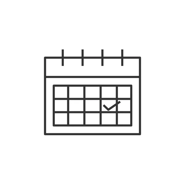 Linje kalenderikonen — Stock vektor